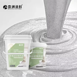 Wear Resistant Decorative Flooring Epoxy Resin Floor Coating with Colored Sand