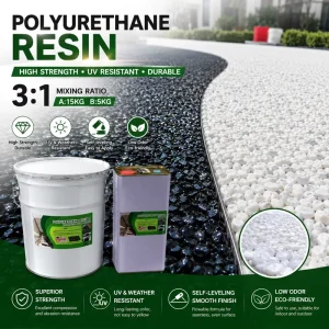 Weatherproof Polyurethane Resin Binder for Decorative Gravel Paving UV Resistant PU Adhesive for Stone Bonding High Strength