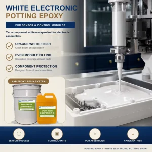 White AB Epoxy Potting Adhesive for PCB LED Sensor Electronic Encapsulation and Protection