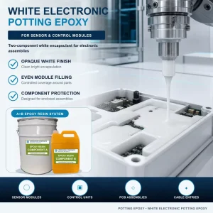 White Electronic Potting Compound AB Epoxy Resin Adhesive for PCB Sensor LED Insulation Sealing