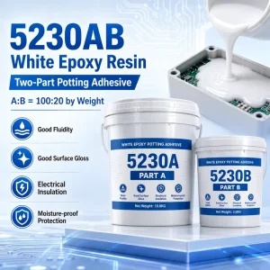 White Epoxy Resin LED Module Potting Electronic Components Electrical Insulation Moisture Proof Protection Mold Potting