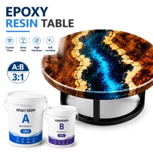 Woodworking Epoxy Resin for Furniture Casting with Crystal Clear High Gloss Surface