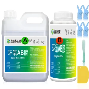 环氧树脂套件，河表用水晶透明深倒环氧树脂，活边和木材填料